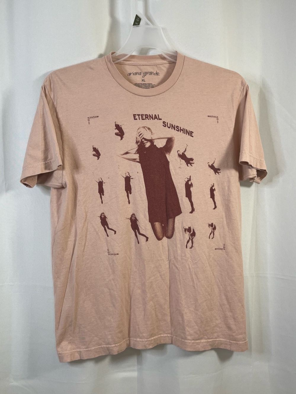 Ariana Grande Unisex Pink T-Shirt Eternal Sunshine Tracklist Tour Graphic Tee XL
